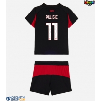 Otroški Nogometni dresi AC Milan Christian Pulisic #11 Domači 2025-26 Kratek Rokav (+ Kratke hlače)